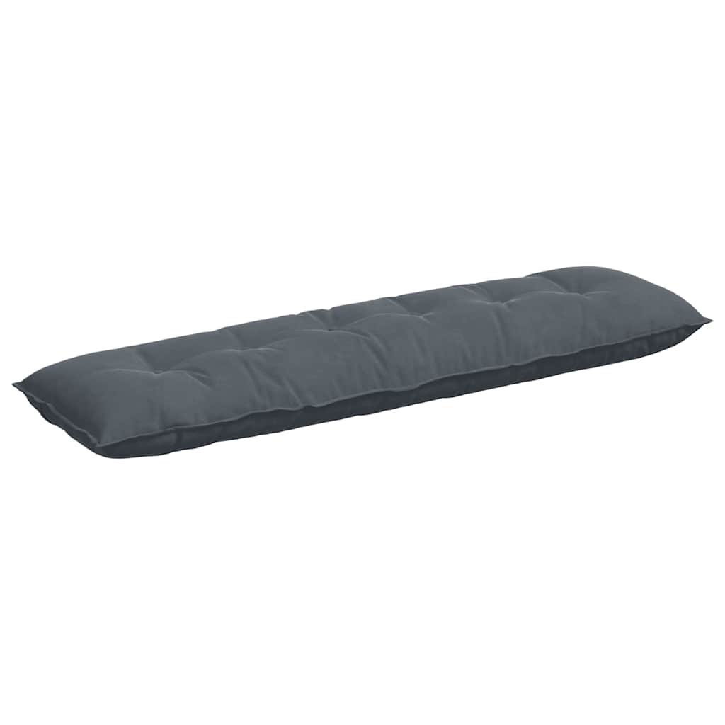 vidaXL Μαξιλάρι Πλάτης Σκούρο Γκρι 180 x 50 εκ. Υφασμάτινο Κορντουρά - Image 2