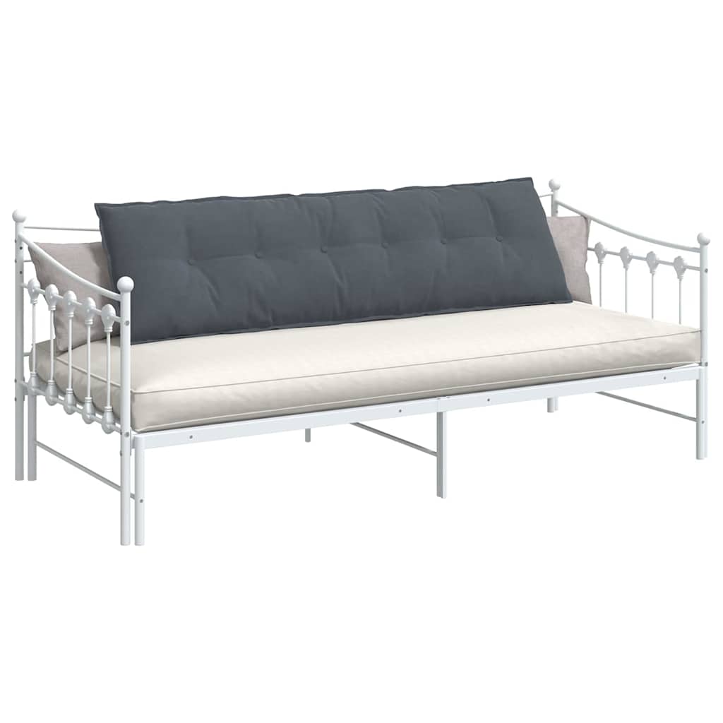 vidaXL Μαξιλάρι Πλάτης Σκούρο Γκρι 180 x 50 εκ. Υφασμάτινο Κορντουρά - Image 3