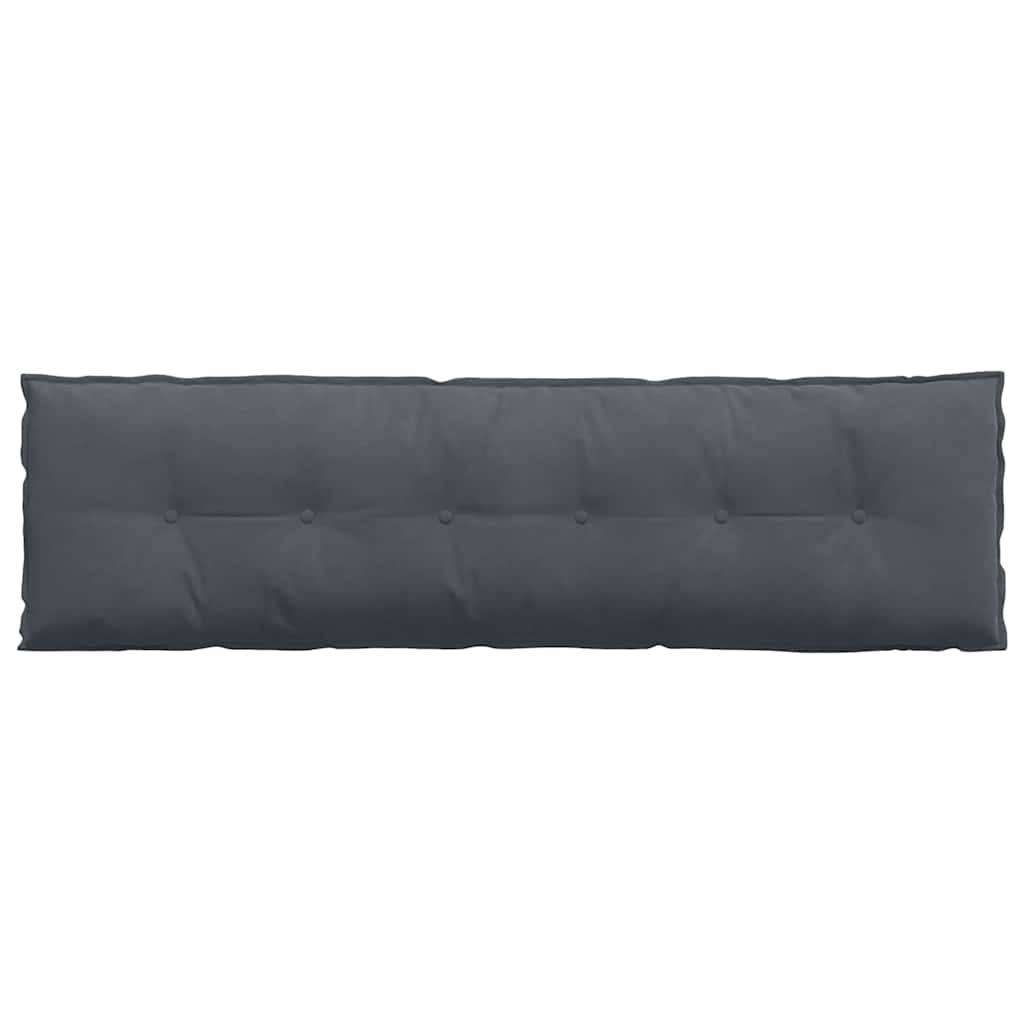 vidaXL Μαξιλάρι Πλάτης Σκούρο Γκρι 180 x 50 εκ. Υφασμάτινο Κορντουρά - Image 6