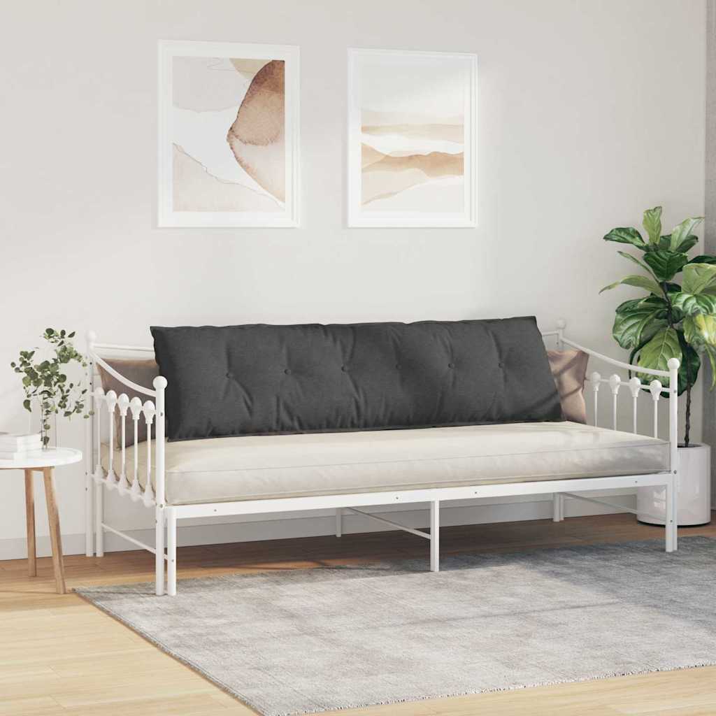 vidaXL Μαξιλάρι Πλάτης Σκούρο Γκρι 180 x 50 εκ. Υφασμάτινο Κορντουρά - Image 4