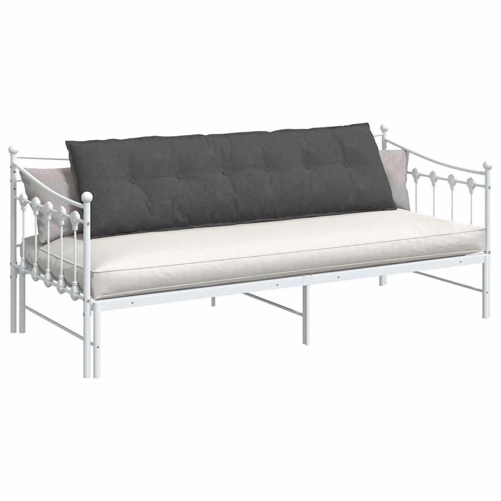 vidaXL Μαξιλάρι Πλάτης Σκούρο Γκρι 180 x 50 εκ. Υφασμάτινο Κορντουρά - Image 3