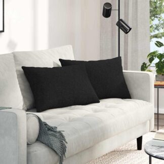 vidaXL Μαξιλάρι Καναπέ 2 τμχ. ύφασμα Μαύρο 60 x 40 cm