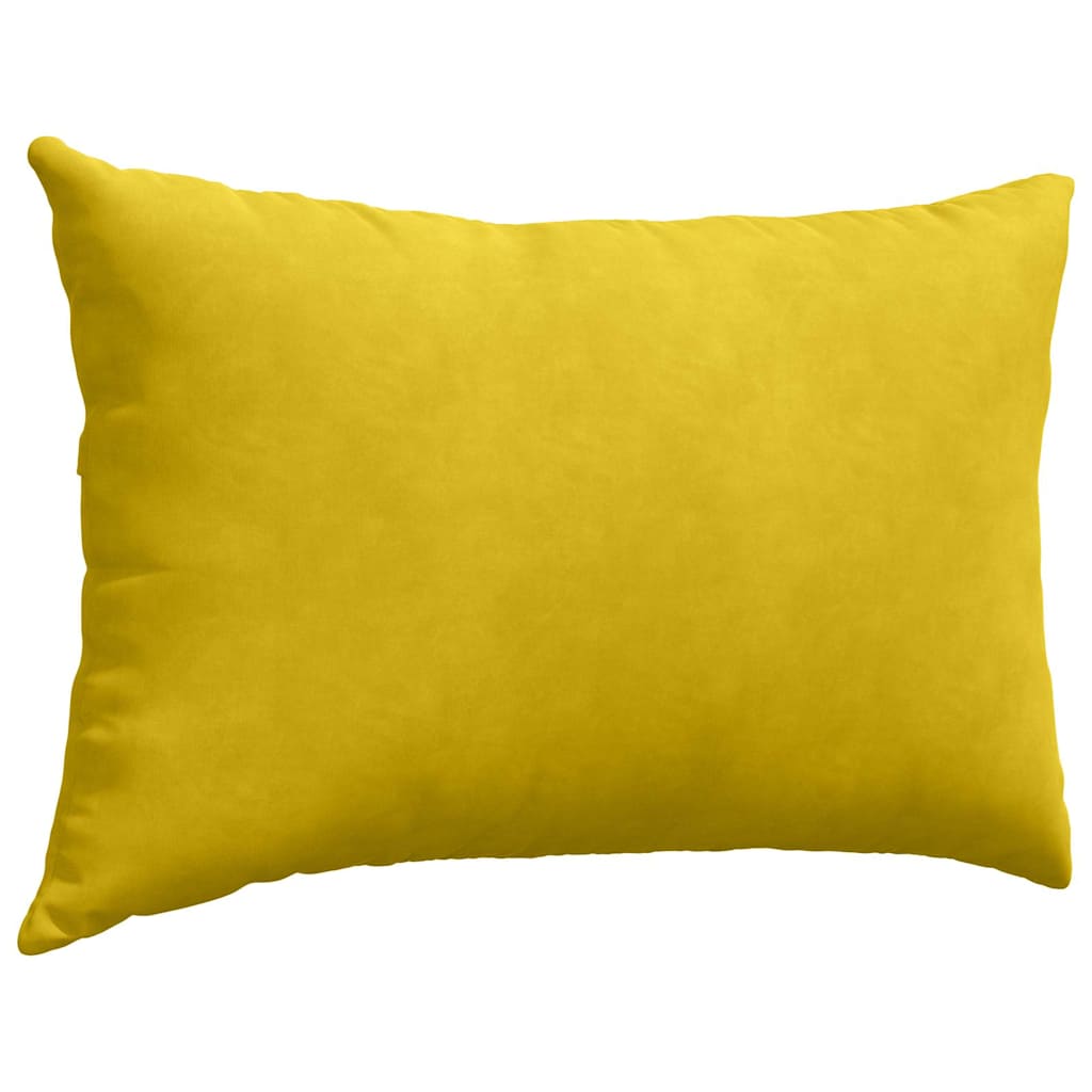 vidaXL Μαξιλάρι Καναπέ 2 pcs Κίτρινο 60 x 40 cm Υφασμάτινο Κορντουρά - Image 5