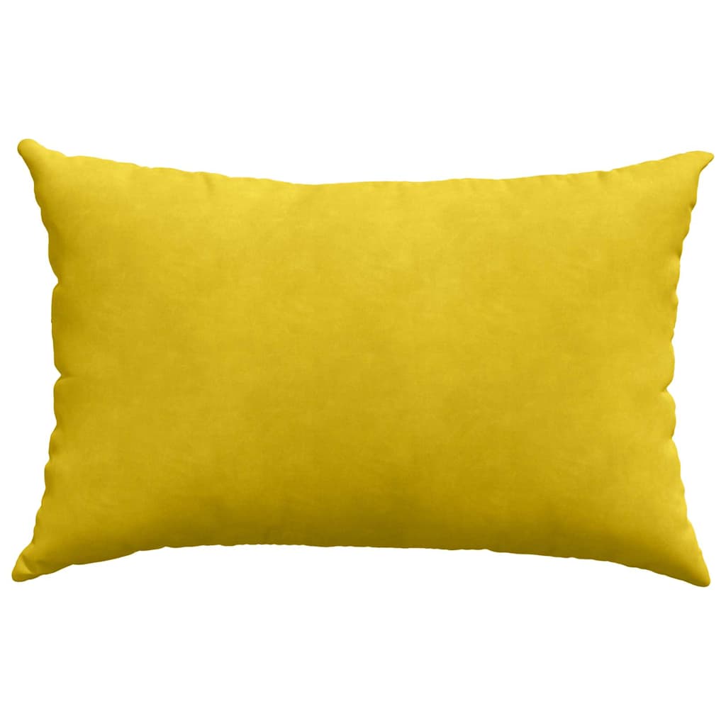 vidaXL Μαξιλάρι Καναπέ 2 pcs Κίτρινο 60 x 40 cm Υφασμάτινο Κορντουρά - Image 6