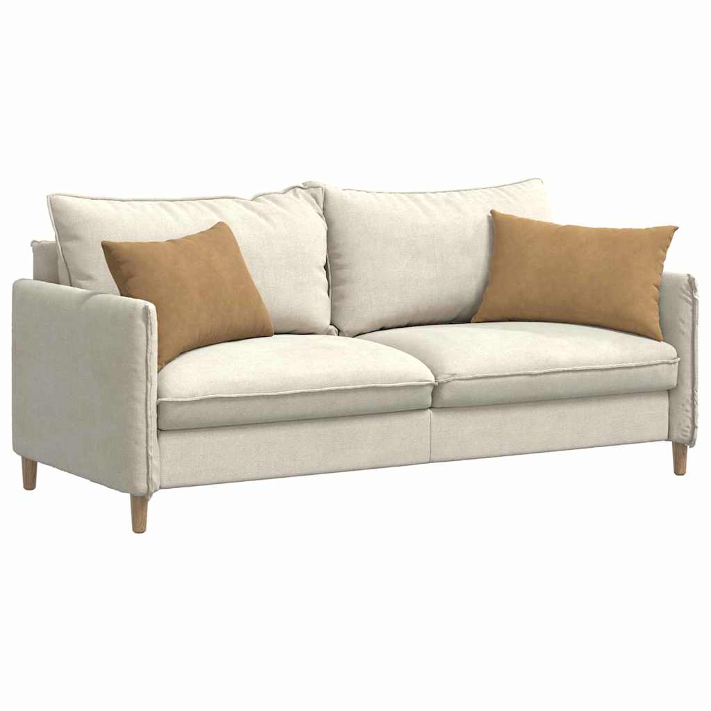 vidaXL Μαξιλάρι Καναπέ 2 pcs Καφέ 60 x 40 cm Υφασμάτινο Κορντουρά - Image 3