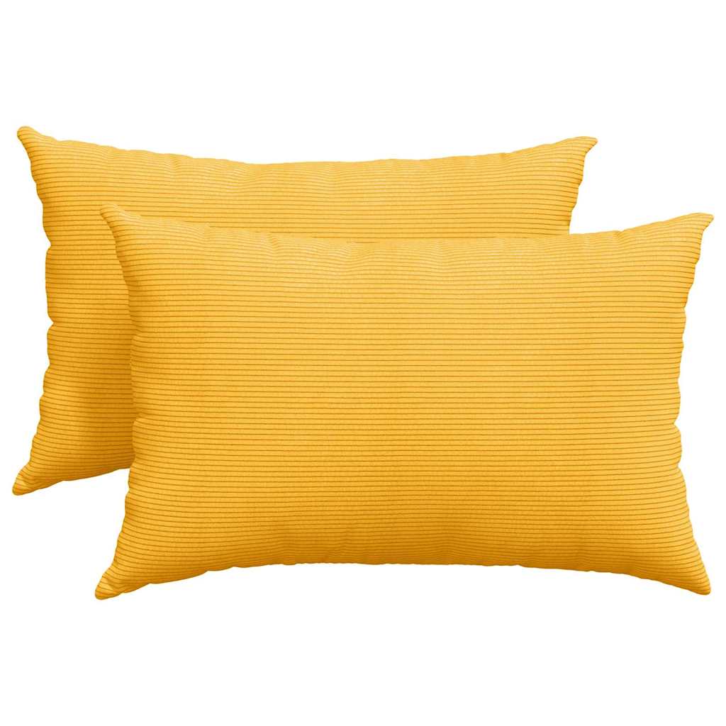 vidaXL Μαξιλάρι Καναπέ 2 pcs Απαλό Κίτρινο 60 x 40 cm - Image 2