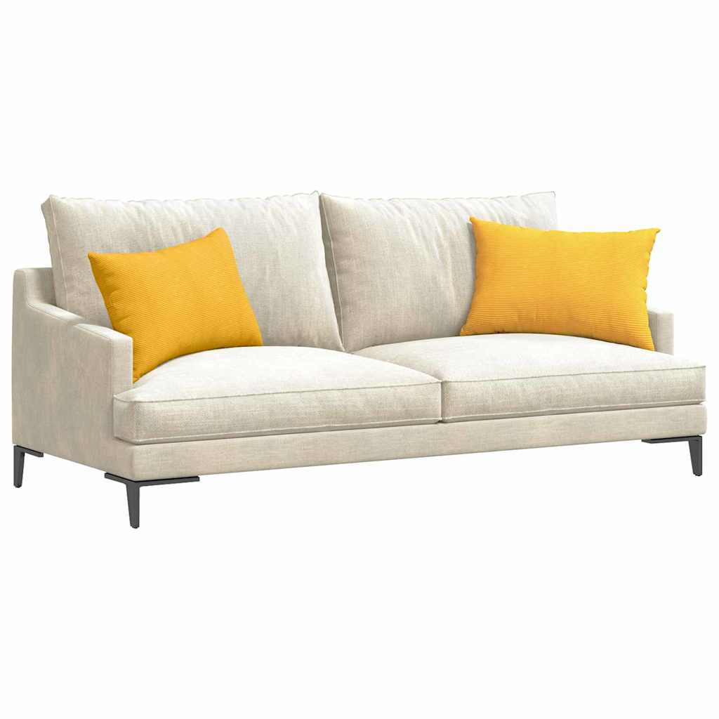 vidaXL Μαξιλάρι Καναπέ 2 pcs Απαλό Κίτρινο 60 x 40 cm - Image 3