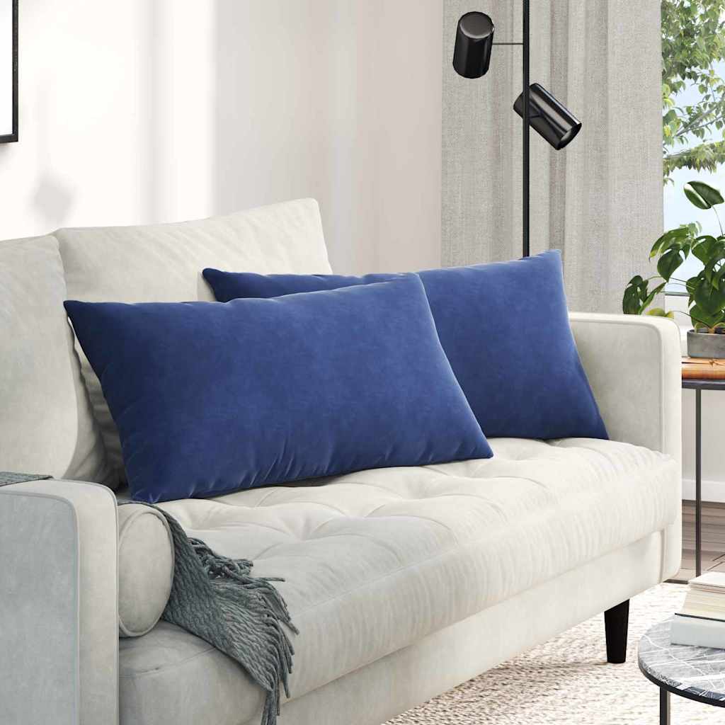 vidaXL Μαξιλάρι Καναπέ 2 pcs Μπλε Αστυνομίας 80 x 40 cm
