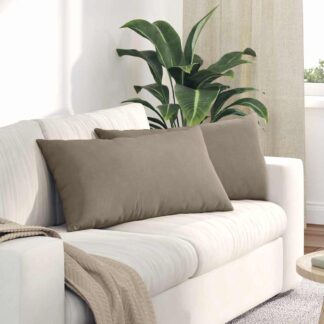 vidaXL Μαξιλάρι Καναπέ 2 τμχ. ύφασμα Taupe 80 x 40 cm
