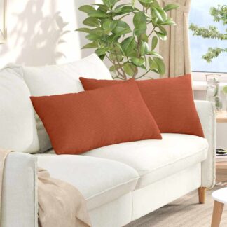vidaXL Μαξιλάρι Καναπέ 2 pcs Κόκκινο Πορτοκαλί 80 x 40 cm