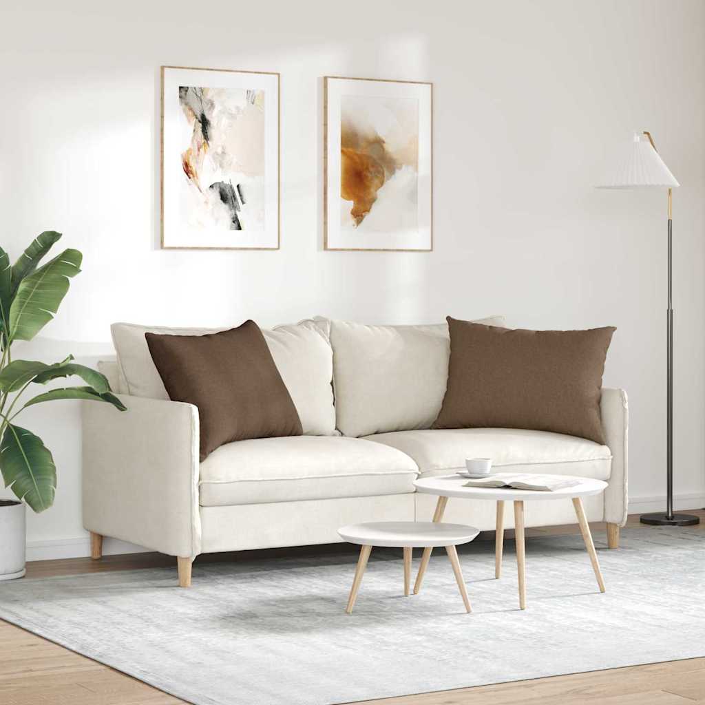 vidaXL Μαξιλάρι Καναπέ 2 τμχ. ύφασμα Καφέ 70 x 50 cm - Image 4