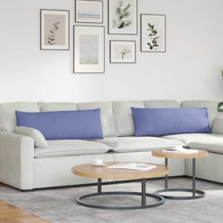 vidaXL Μαξιλάρι Καναπέ 2 τμχ. ύφασμα Μπλε τζην 120 x 40 cm