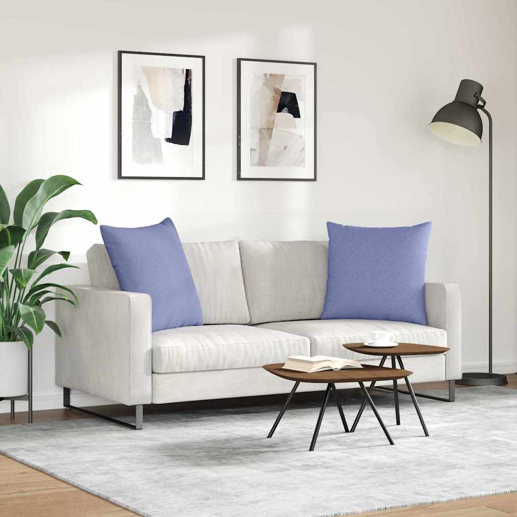 vidaXL Μαξιλάρι Καναπέ 2 τμχ. ύφασμα Μπλε τζην 60 x 60 cm - Image 4