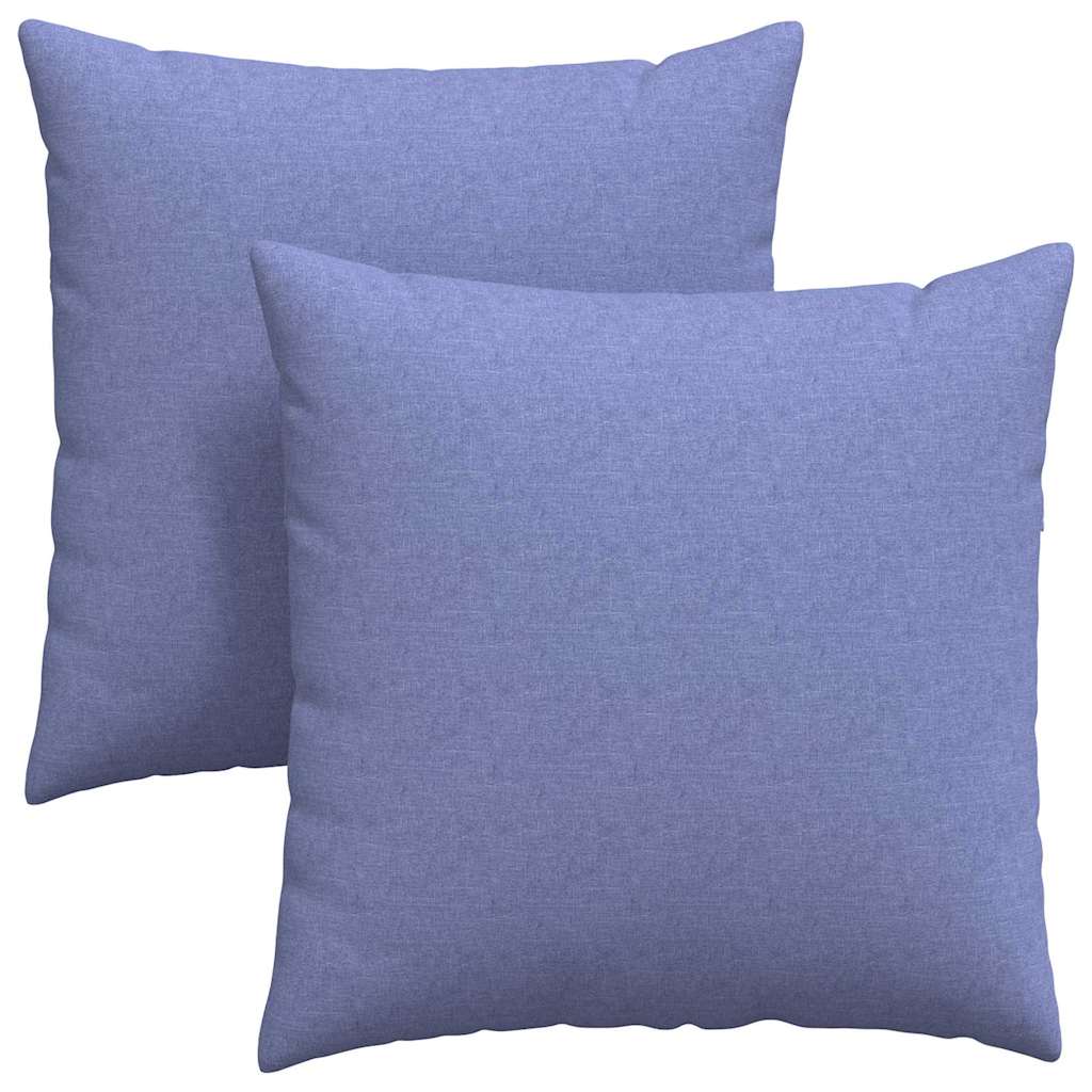 vidaXL Μαξιλάρι Καναπέ 2 τμχ. ύφασμα Μπλε τζην 60 x 60 cm - Image 2
