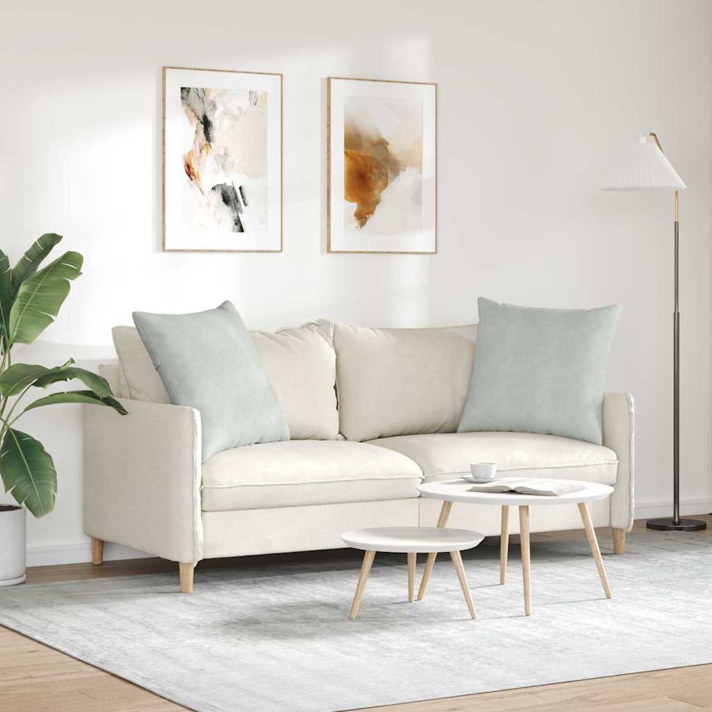 vidaXL Μαξιλάρι Καναπέ 2 pcs Ανοιχτό γκρι 60 x 60 cm - Image 4