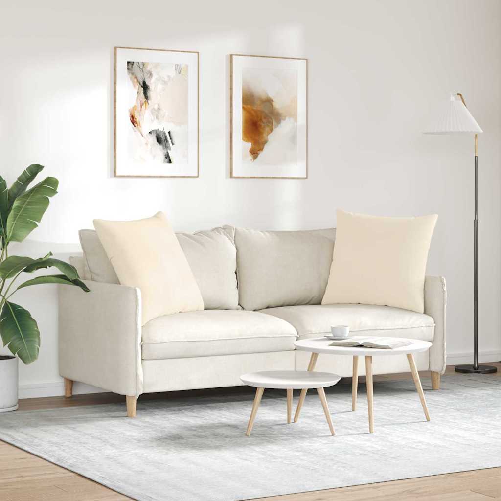 vidaXL Μαξιλάρι Καναπέ 2 τμχ. ύφασμα Μπεζ 60 x 60 cm - Image 4