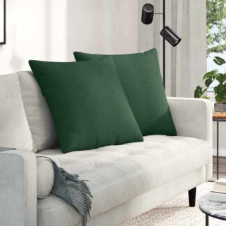 vidaXL Μαξιλάρι Καναπέ 2 pcs Σκούρο Πράσινο 80 x 80 cm