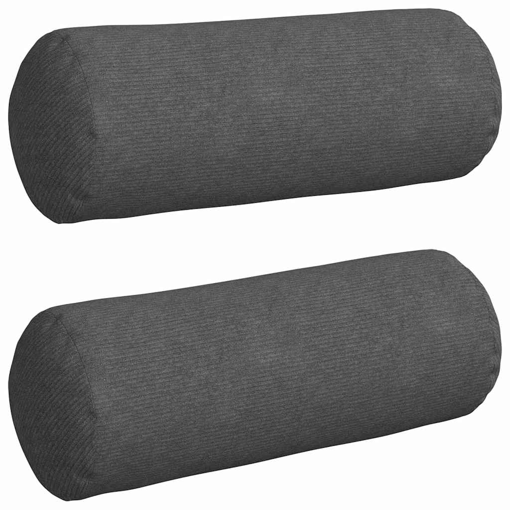 vidaXL Μαξιλάρια Στήριγμα 2 pcs Σκούρο Γκρι Ø 25 x 70 cm - Image 2