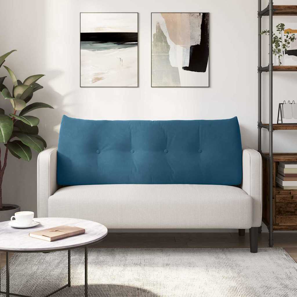 vidaXL Μαξιλάρι Πλάτης Μπλε 120 x 24 x 50 εκ Βελούδο - Image 4