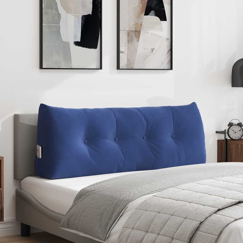 vidaXL Μαξιλάρι Πλάτης Μπλε Αστυνομίας 120 x 24 x 50 εκ Βελούδο