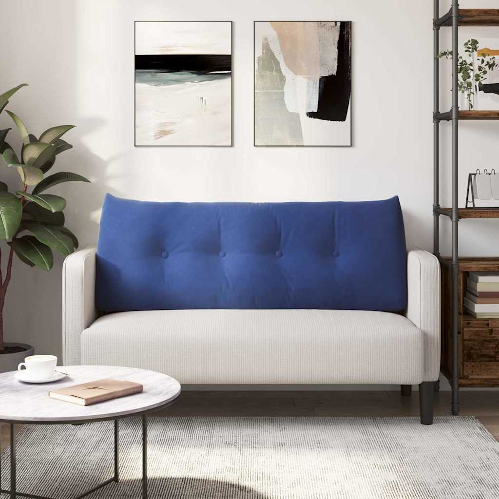 vidaXL Μαξιλάρι Πλάτης Μπλε Αστυνομίας 120 x 24 x 50 εκ Βελούδο - Image 4
