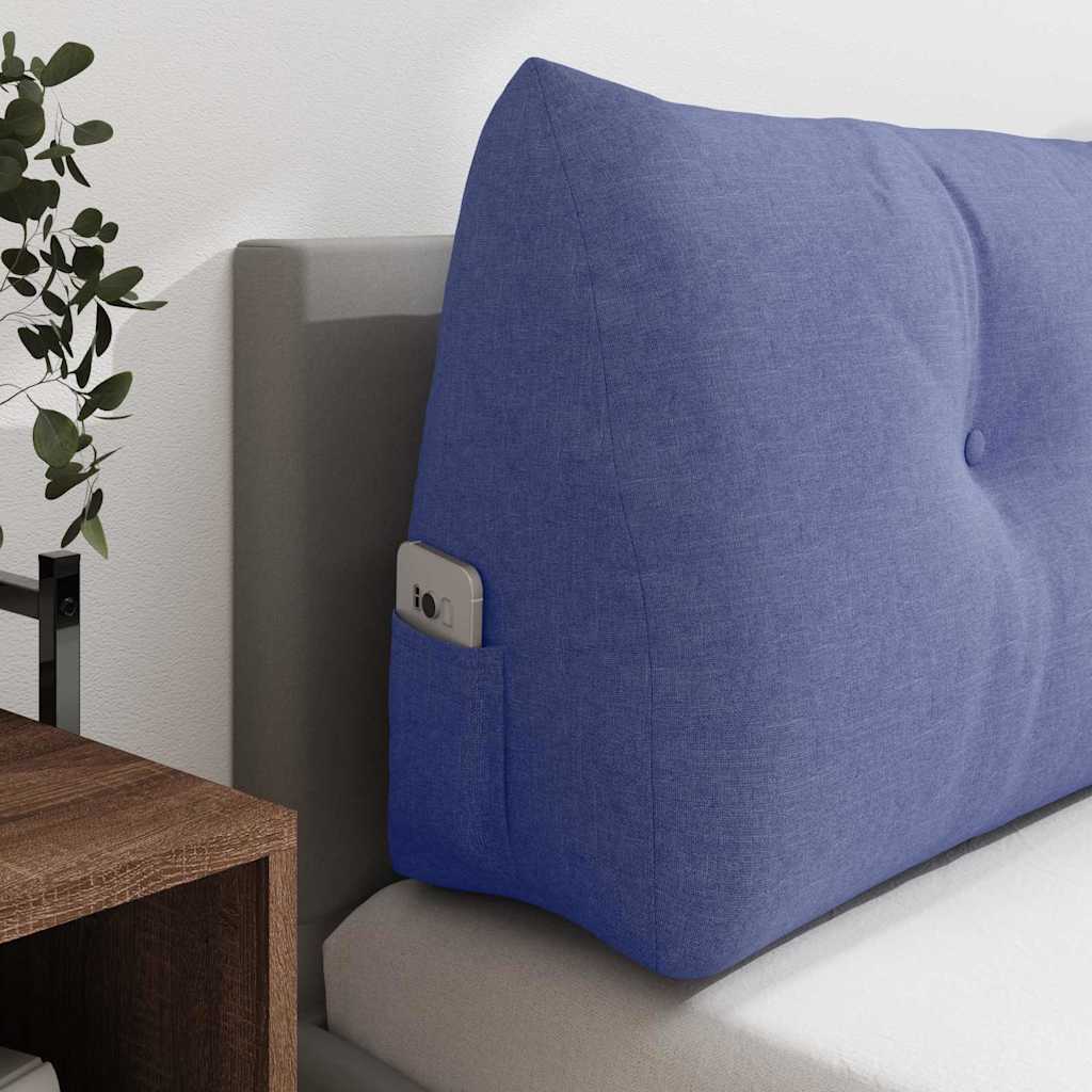 vidaXL Μαξιλάρι Πλάτης Μπλε τζην 140 x 24 x 50 εκ ύφασμα - Image 5