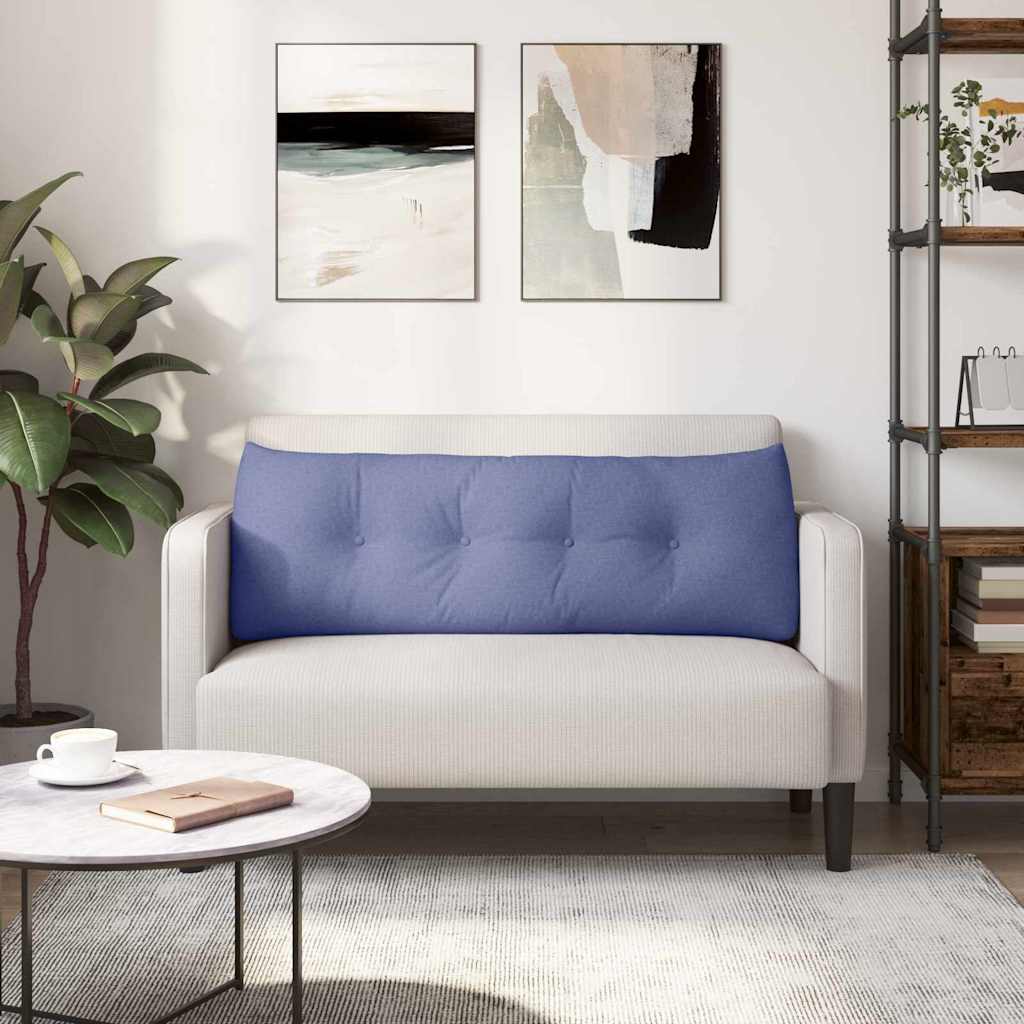 vidaXL Μαξιλάρι Πλάτης Μπλε τζην 140 x 24 x 50 εκ ύφασμα - Image 4