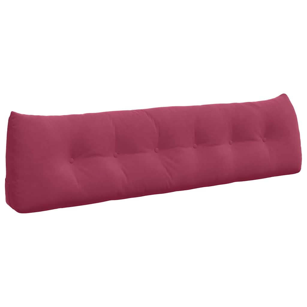 vidaXL Μαξιλάρι Πλάτης Κόκκινο 180 x 24 x 50 εκ Βελούδο - Image 2