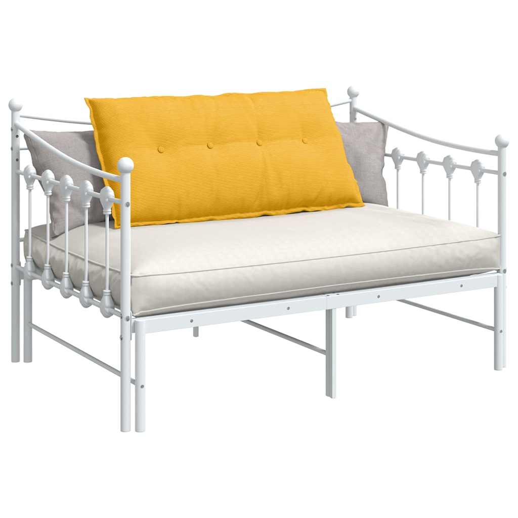 vidaXL Μαξιλάρι Πλάτης Απαλό Κίτρινο 100 x 50 cm Υφασμάτινο Κορντουρά - Image 3