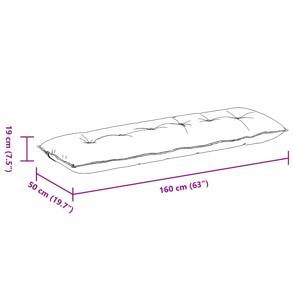 vidaXL Μαξιλάρι Πλάτης Κίτρινο 160 x 50 cm Υφασμάτινο Κορντουρά - Image 10