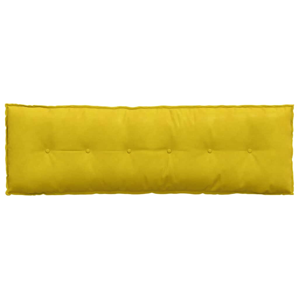 vidaXL Μαξιλάρι Πλάτης Κίτρινο 160 x 50 cm Υφασμάτινο Κορντουρά - Image 6