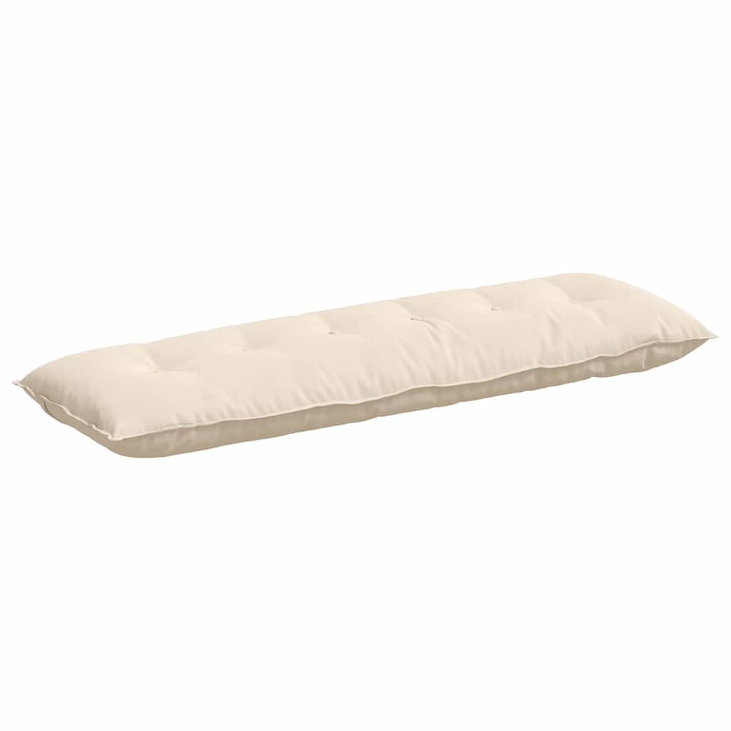 vidaXL Μαξιλάρι Πλάτης Μπεζ 160 x 50 cm Ύφασμα Μικροΐνας - Image 2