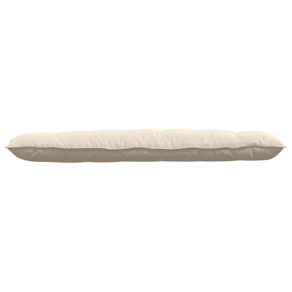 vidaXL Μαξιλάρι Πλάτης Μπεζ 160 x 50 cm Ύφασμα Μικροΐνας - Image 5