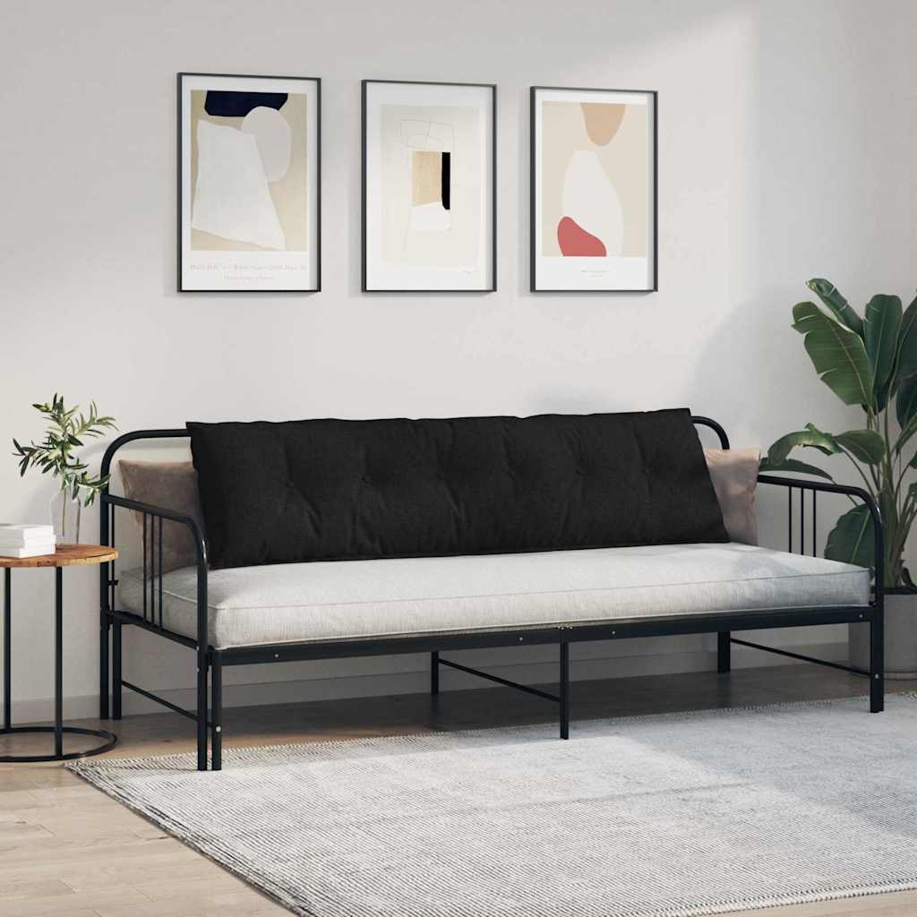 vidaXL Μαξιλάρι Πλάτης Μαύρο 180 x 19 x 50 εκ ύφασμα - Image 4