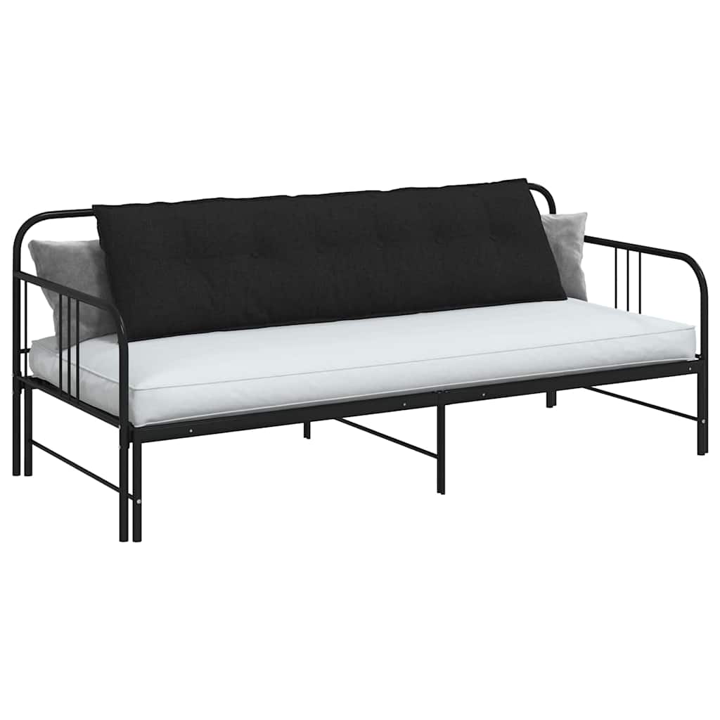 vidaXL Μαξιλάρι Πλάτης Μαύρο 180 x 19 x 50 εκ ύφασμα - Image 3