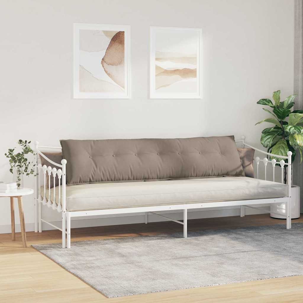 vidaXL Μαξιλάρι Πλάτης Taupe 200 x 50 εκ. Ύφασμα Μικροΐνας - Image 4