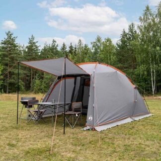 vidaXL Σκηνή τούνελ Γκρι και Πορτοκαλί 361 x 235 x 152 cm