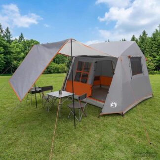 vidaXL Σκηνή τούνελ Γκρι και Πορτοκαλί 275 x 240 x 200 cm