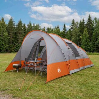 vidaXL Σκηνή τούνελ Γκρι και Πορτοκαλί 560 x 395 x 212 εκ