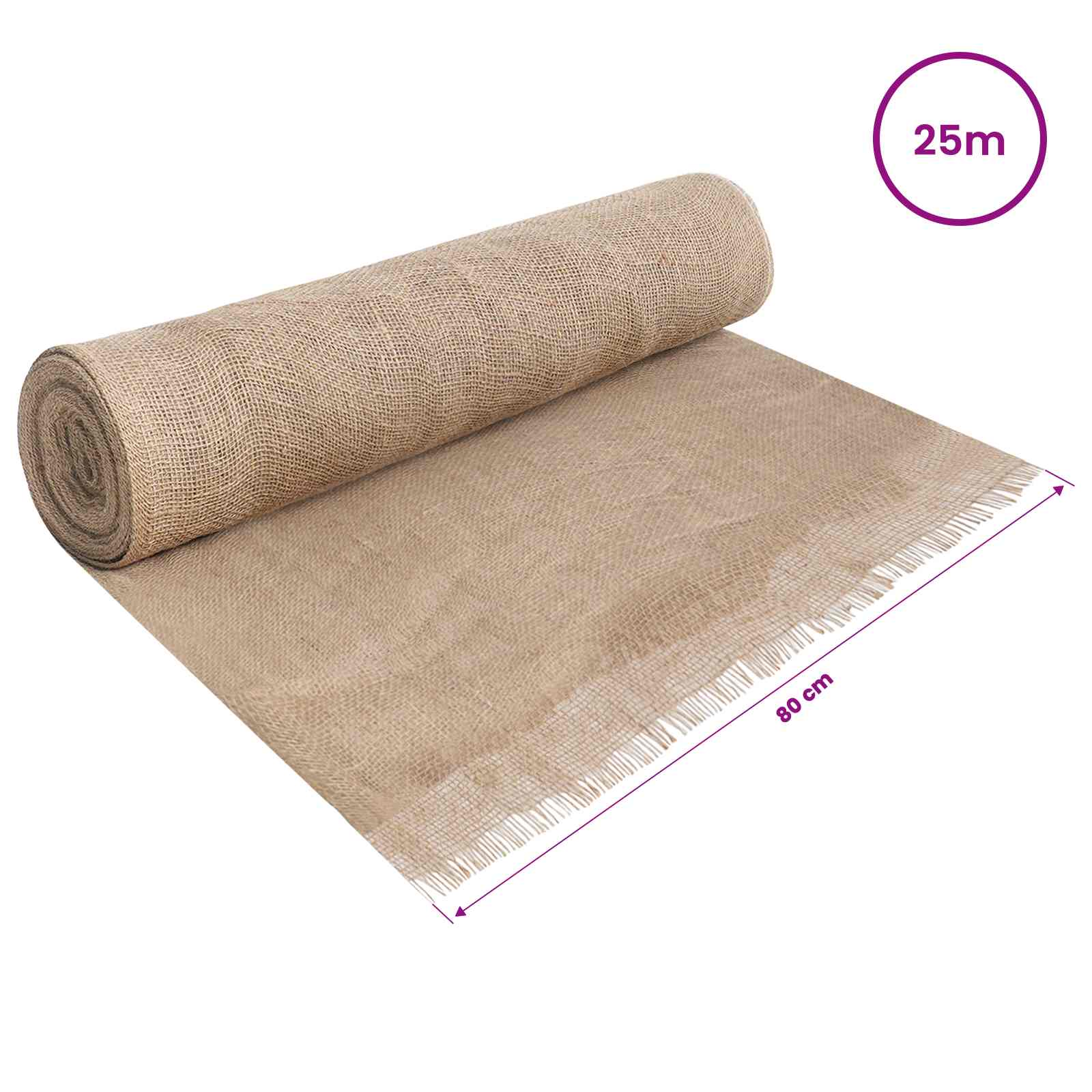 vidaXL Ρολό από Τζute 160 x 2500 εκ Φυσικό - Image 7