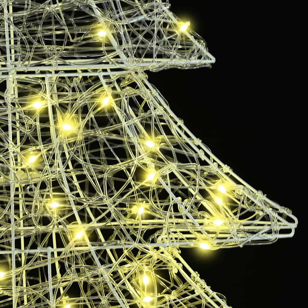 vidaXL Χριστουγεννιάτικο Δέντρο 100 LED Θερμό λευκό 120 cm Ακρυλικό - Image 8