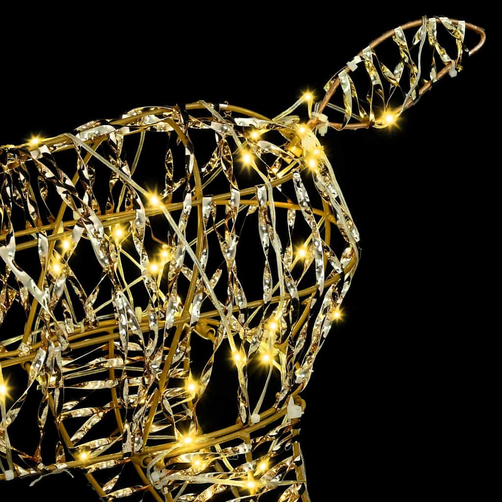 vidaXL 3D Ελάφι 140 LED Θερμό λευκό 128 εκ PET - Image 9