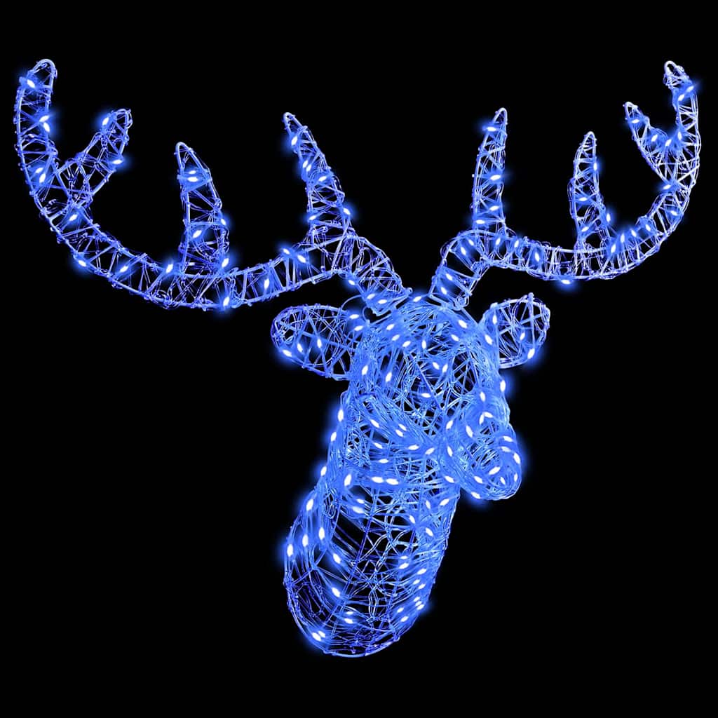 vidaXL Κεφάλι Ελαφιού 140 LED Μπλε 68 x 36,5 x 62,5 εκ Ακρυλικό - Image 4