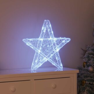 vidaXL 3D Αστέρι 50 LED Ψυχρό λευκό 55 x 53.5 x 10 εκ Ακρυλικό