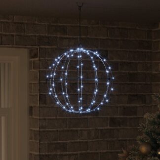 vidaXL Μπάλα Ψυχρό λευκό 40 x 40 x 42 cm Μέταλλο 120 LED