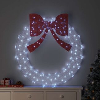 vidaXL Στεφάνι 150 LED Ψυχρό λευκό 120 cm Ακρυλικό