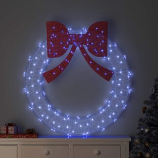 vidaXL Στεφάνι 150 LED Μπλε 120 cm Ακρυλικό