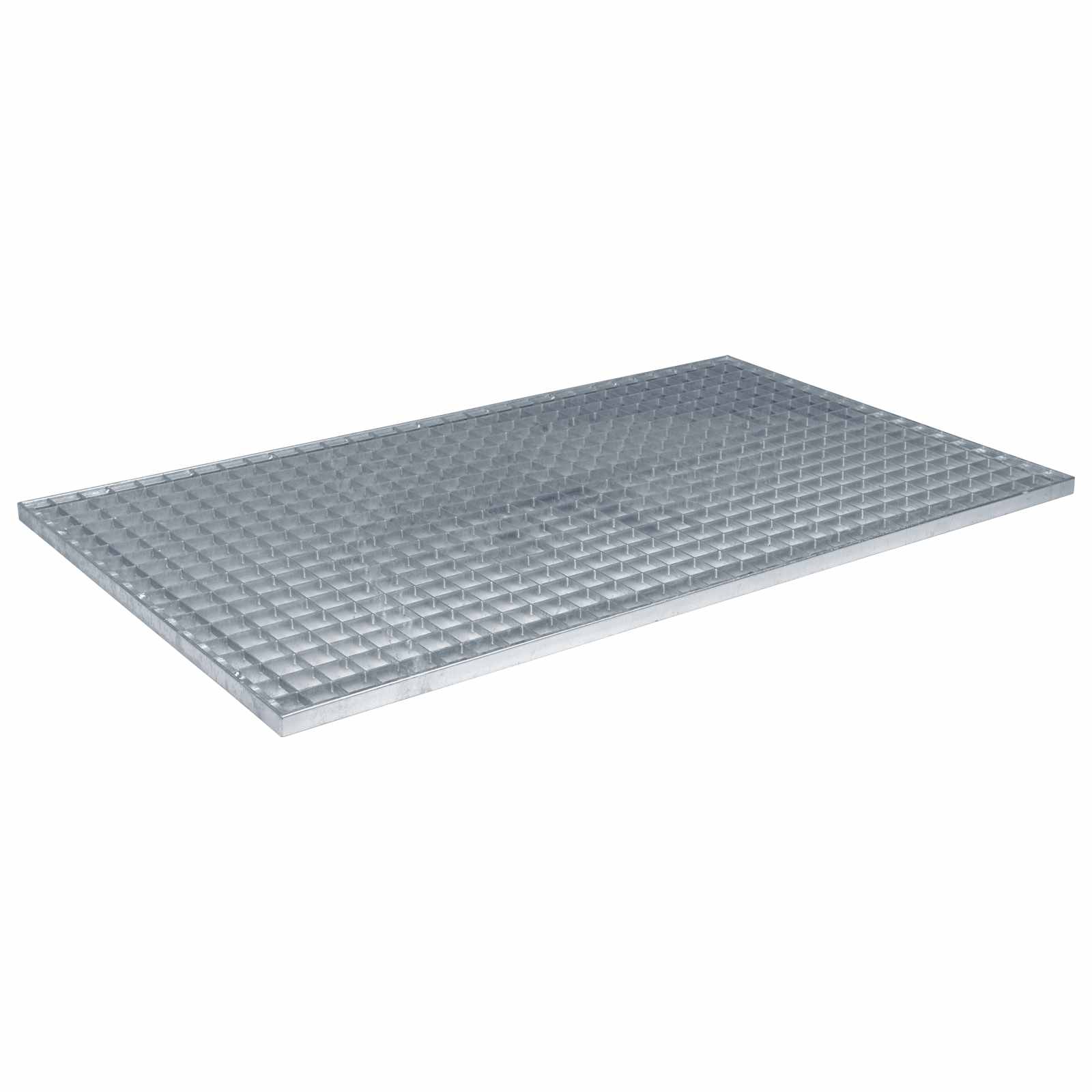 vidaXL Σίτα Ασημί 100 x 60 x 2 cm Γαλβανισμένο Ατσάλι Ψυχρής Βύθισης - Image 2