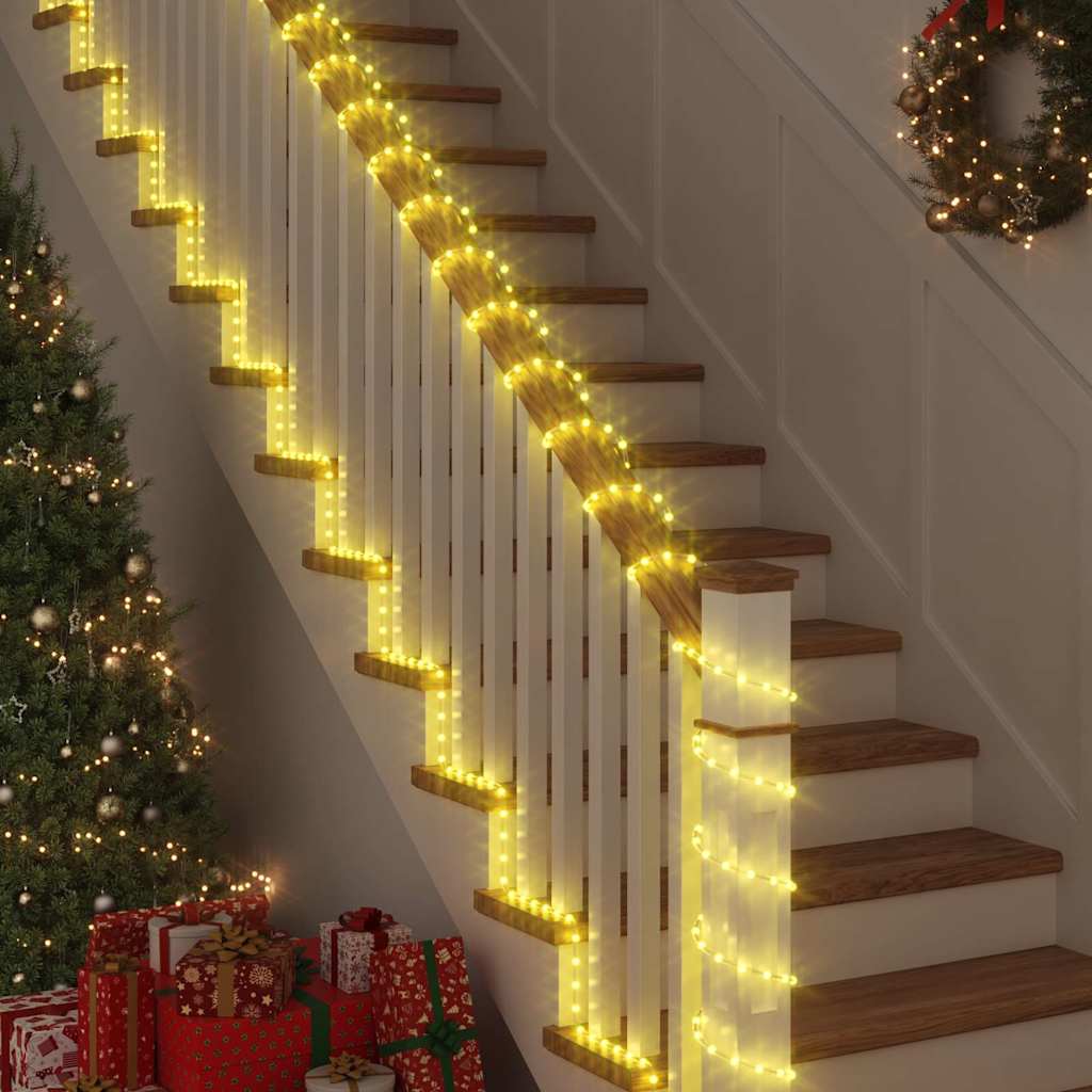 vidaXL Φωτιστικό Συρματόσχοινο με 1200 LED Θερμό λευκό 50 m PVC - Image 4