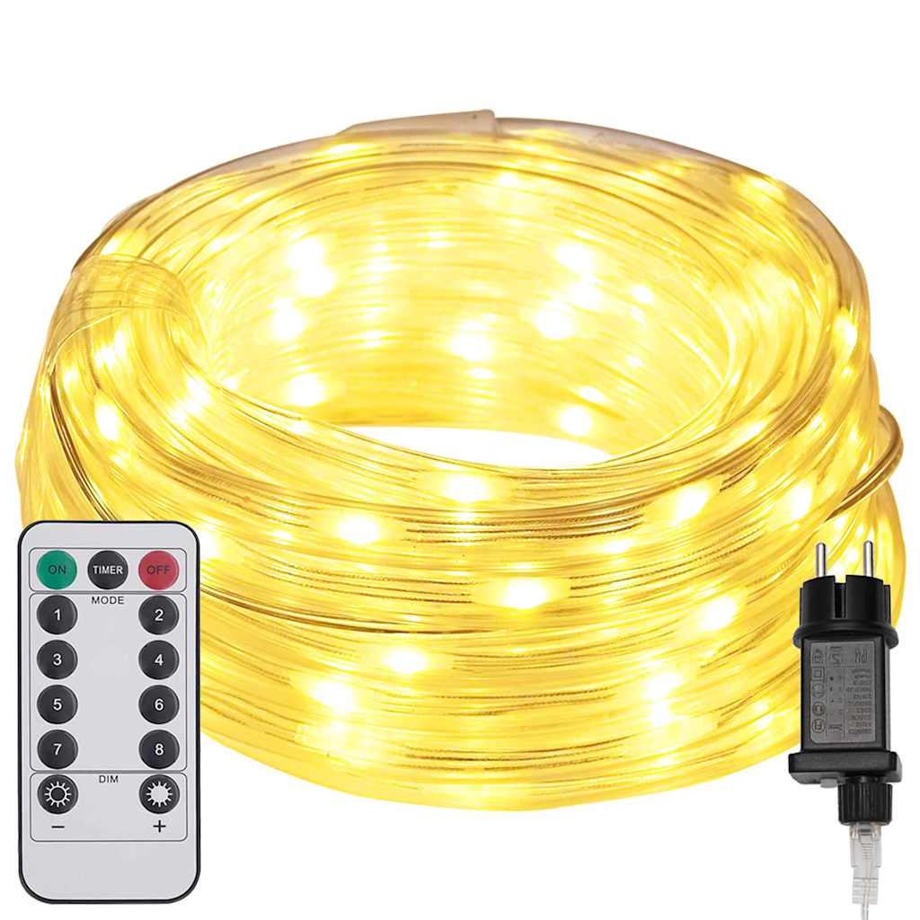 vidaXL Φωτιστικό Συρματόσχοινο με 1200 LED Θερμό λευκό 50 m PVC - Image 2